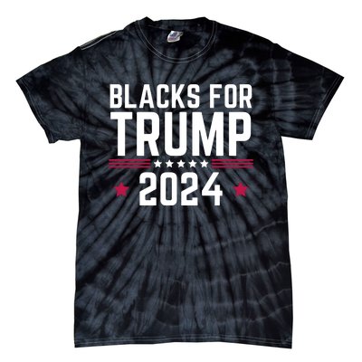 Blacks For Donald Trump 2024 Presidential Election Republican Tie-Dye T-Shirt