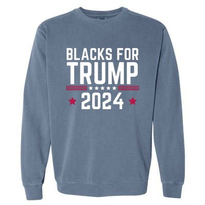 Blacks For Donald Trump 2024 Presidential Election Republican Garment-Dyed Sweatshirt