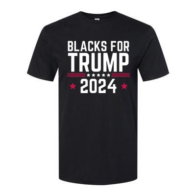 Blacks For Donald Trump 2024 Presidential Election Republican Softstyle® CVC T-Shirt