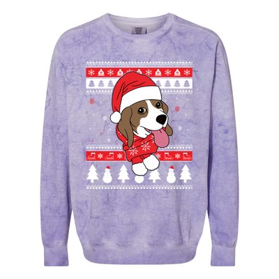 Beagle Funny Dog Ugly Christmas Gift Cute Gift Colorblast Crewneck Sweatshirt