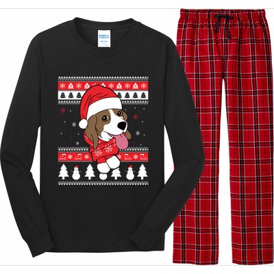 Beagle Funny Dog Ugly Christmas Gift Cute Gift Long Sleeve Pajama Set