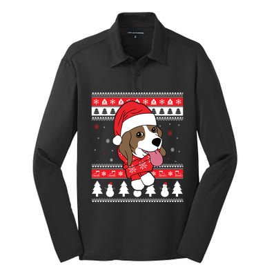 Beagle Funny Dog Ugly Christmas Gift Cute Gift Silk Touch Performance Long Sleeve Polo