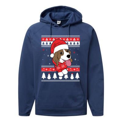 Beagle Funny Dog Ugly Christmas Gift Cute Gift Performance Fleece Hoodie