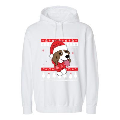 Beagle Funny Dog Ugly Christmas Gift Cute Gift Garment-Dyed Fleece Hoodie