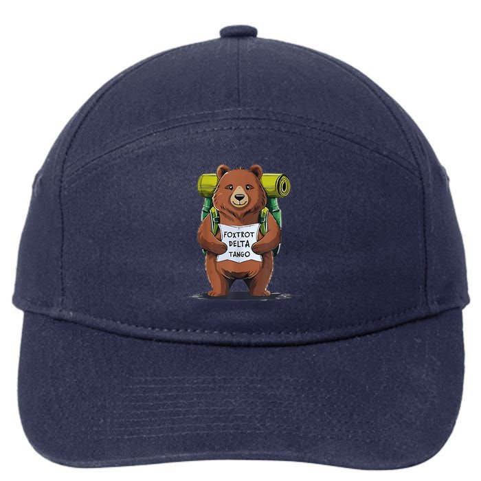 Bear Foxtrots Deltas Tango 7-Panel Snapback Hat