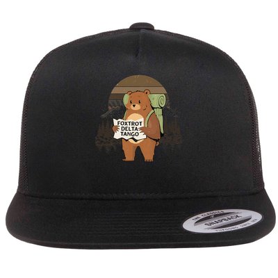 Bear Foxtrots Deltas Tangos Funny Bear Foxtrots Deltas Flat Bill Trucker Hat