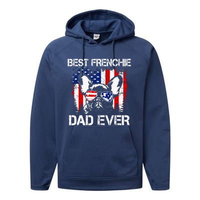 Best Frenchie Dad Ever Performance Fleece Hoodie