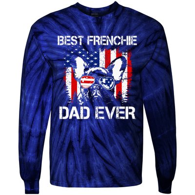 Best Frenchie Dad Ever Tie-Dye Long Sleeve Shirt