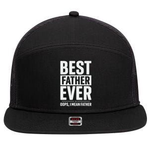 Best Farter Ever Funny Fathers Day 7 Panel Mesh Trucker Snapback Hat