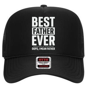 Best Farter Ever Funny Fathers Day High Crown Mesh Back Trucker Hat