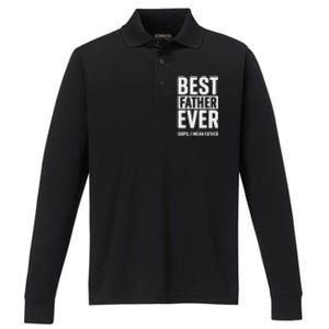 Best Farter Ever Funny Fathers Day Performance Long Sleeve Polo