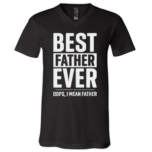 Best Farter Ever Funny Fathers Day V-Neck T-Shirt