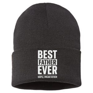 Best Farter Ever Funny Fathers Day Sustainable Knit Beanie