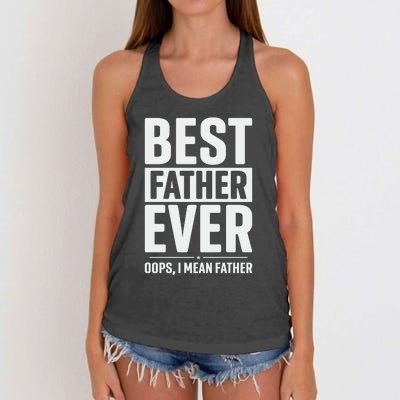 Best Farter Ever Funny Fathers Day Women's Knotted Racerback Tank