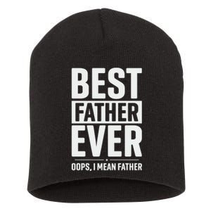 Best Farter Ever Funny Fathers Day Short Acrylic Beanie