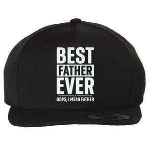 Best Farter Ever Funny Fathers Day Wool Snapback Cap