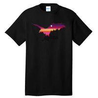 Beautiful Flying Eagle Surreal Sky Silhouette Tall T-Shirt