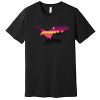 Beautiful Flying Eagle Surreal Sky Silhouette Premium T-Shirt