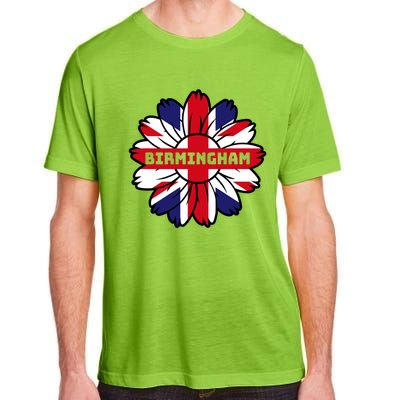 British Flag England Uk Sunflower Birmingham Union Jack Gift Adult ChromaSoft Performance T-Shirt