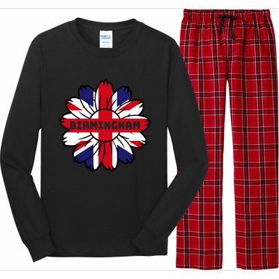 British Flag England Uk Sunflower Birmingham Union Jack Gift Long Sleeve Pajama Set