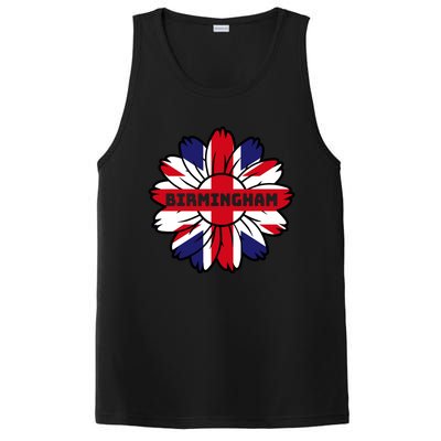 British Flag England Uk Sunflower Birmingham Union Jack Gift PosiCharge Competitor Tank