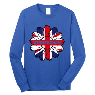 British Flag England Uk Sunflower Birmingham Union Jack Gift Long Sleeve Shirt