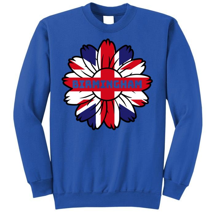 British Flag England Uk Sunflower Birmingham Union Jack Gift Sweatshirt