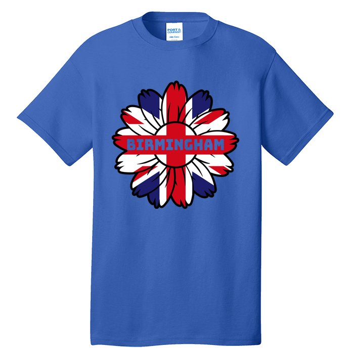 British Flag England Uk Sunflower Birmingham Union Jack Gift Tall T-Shirt