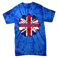 British Flag England Uk Sunflower Birmingham Union Jack Gift Tie-Dye T-Shirt