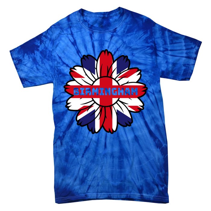 British Flag England Uk Sunflower Birmingham Union Jack Gift Tie-Dye T-Shirt