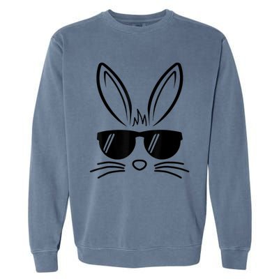 Bunny Face Easter Day Sunglasses Garment-Dyed Sweatshirt