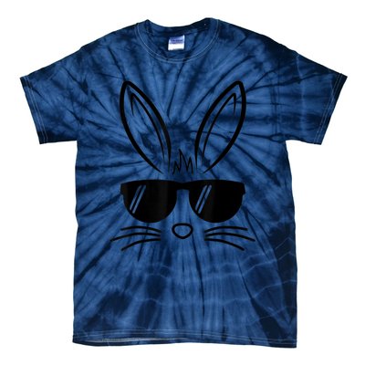 Bunny Face Easter Day Sunglasses Tie-Dye T-Shirt