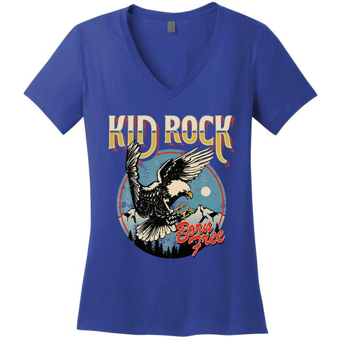 Born Free Eagle Women's V-Neck T-Shirt