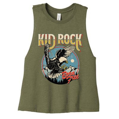 Born Free Eagle Women's Racerback Cropped Tank