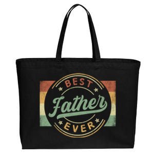 Best Father Ever Emblem FatherS Day Father Funny Gift Dad Gift Cotton Canvas Jumbo Tote