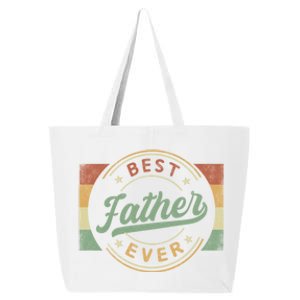 Best Father Ever Emblem FatherS Day Father Funny Gift Dad Gift 25L Jumbo Tote