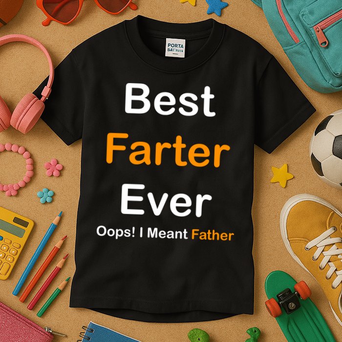 Best Farter Ever Oops I Meant Father Funny Dad Gift Kids T-Shirt