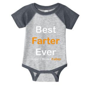 Best Farter Ever Oops I Meant Father Funny Dad Gift Infant Baby Jersey Bodysuit