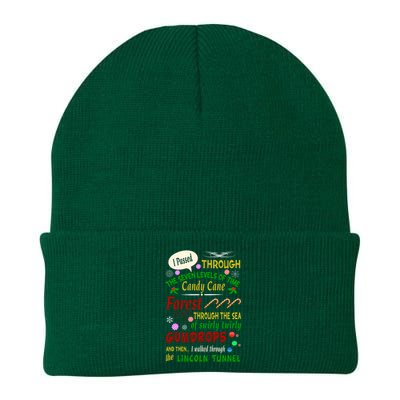 Buddy Funny Elf Christmas Candy Cane Forest, Sea Of Swirly Twirly Gum Drops, An Knit Cap Winter Beanie