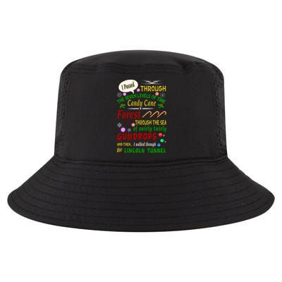 Buddy Funny Elf Christmas Candy Cane Forest, Sea Of Swirly Twirly Gum Drops, An Cool Comfort Performance Bucket Hat