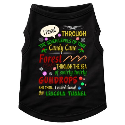 Buddy Funny Elf Christmas Candy Cane Forest, Sea Of Swirly Twirly Gum Drops, An Doggie Tank
