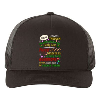 Buddy Funny Elf Christmas Candy Cane Forest, Sea Of Swirly Twirly Gum Drops, An Yupoong Adult 5-Panel Trucker Hat