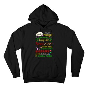 Buddy Funny Elf Christmas Candy Cane Forest, Sea Of Swirly Twirly Gum Drops, An Hoodie