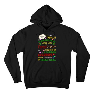 Buddy Funny Elf Christmas Candy Cane Forest, Sea Of Swirly Twirly Gum Drops, An Hoodie