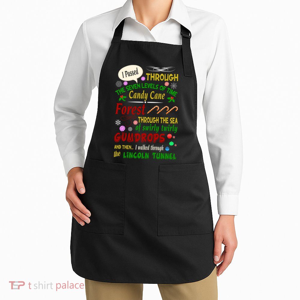 Buddy Funny Elf Christmas Candy Cane Forest, Sea Of Swirly Twirly Gum Drops, An Apron