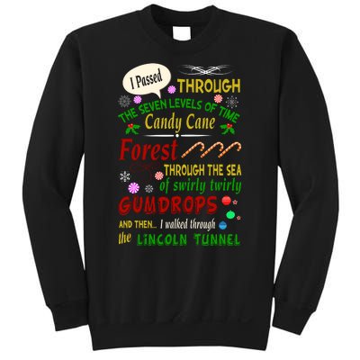 Buddy Funny Elf Christmas Candy Cane Forest, Sea Of Swirly Twirly Gum Drops, An Sweatshirt