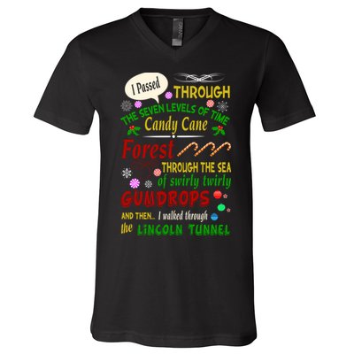 Buddy Funny Elf Christmas Candy Cane Forest, Sea Of Swirly Twirly Gum Drops, An V-Neck T-Shirt