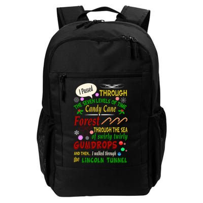 Buddy Funny Elf Christmas Candy Cane Forest, Sea Of Swirly Twirly Gum Drops, An Backpack