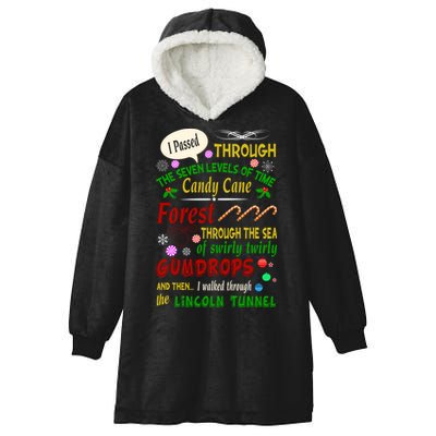 Buddy Funny Elf Christmas Candy Cane Forest, Sea Of Swirly Twirly Gum Drops, An Hooded Wearable Blanket