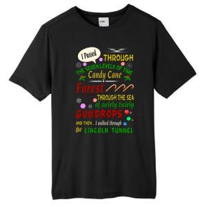 Buddy Funny Elf Christmas Candy Cane Forest, Sea Of Swirly Twirly Gum Drops, An Tall Fusion ChromaSoft Performance T-Shirt